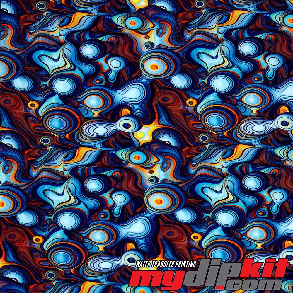 Water Transfer Printing Film - Hydrographic Film - Hydro Dipping- Blue ECSTASY - DD-971-A