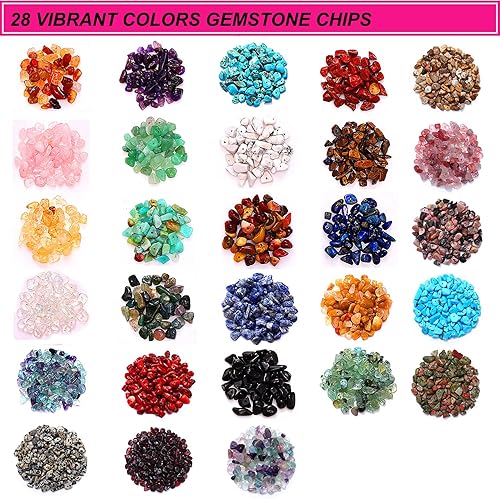 Miniatura 10 de 1000 cuentas de piedra de cristal para la fabricación de joyas, cuentas de piedra natural de 0.315 a 0.315 pulgadas, piedras preciosas irregulares