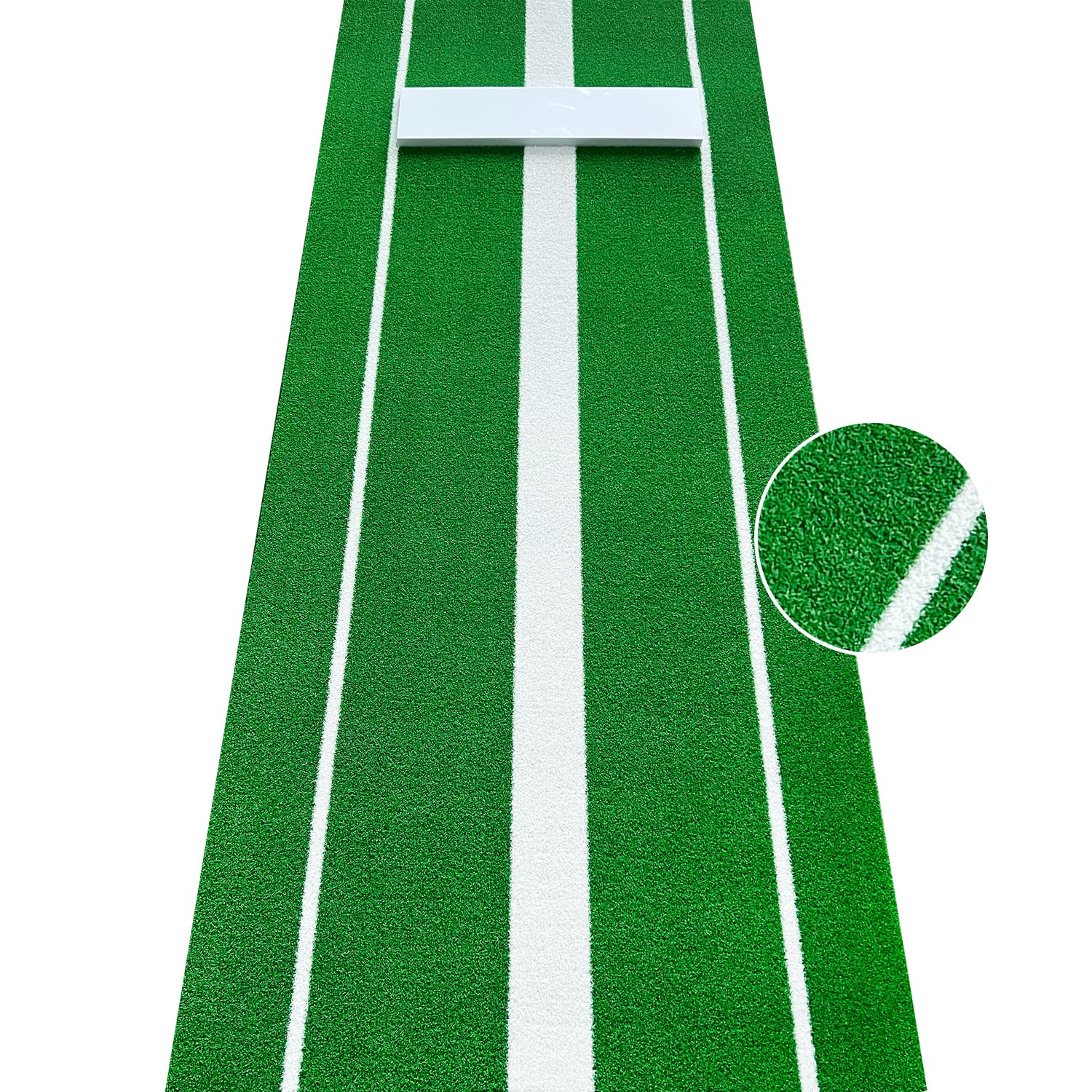 THWTGH Softball Pitching Mat 10' x 3', Portable Softball Pitching Mound with 24 x 6 Inch Pitching EVA Throwing Plate Non-Slip & Non-Fade Softball Pitching Training Aid with Carry Strap