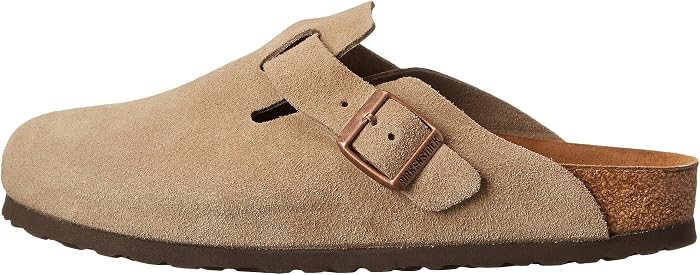 Сабо Birkenstock Boston Clog Soft Footbed - Suede (Unisex), цвет: Серо-коричневый — фото 2