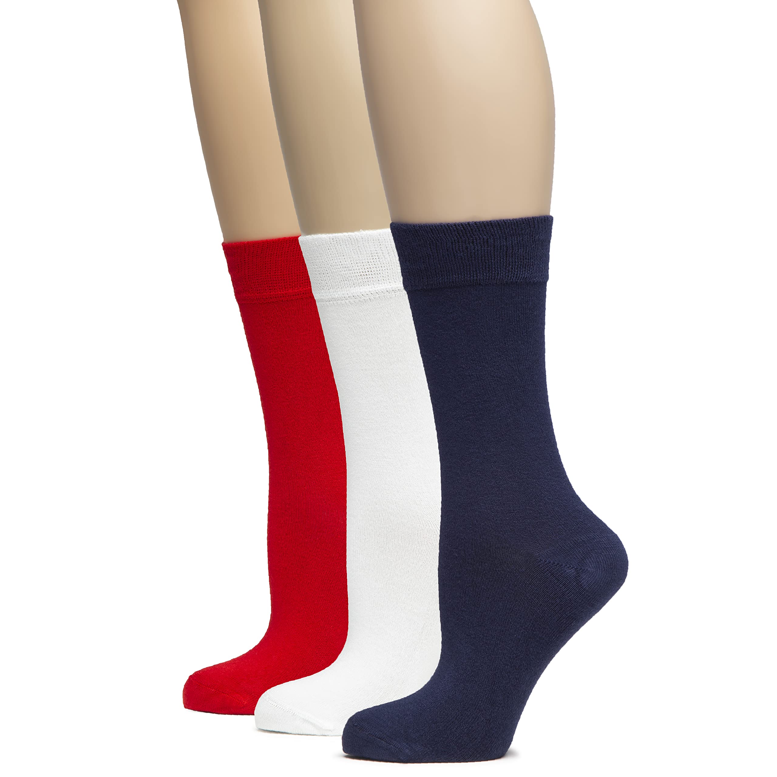 Hugh Ugoli Women's Thin Soft Rayon Derived from Bamboo Crew Socks for Dress, Trouser, Seamless Toe &amp; Non-Binding, 5-8/9-11