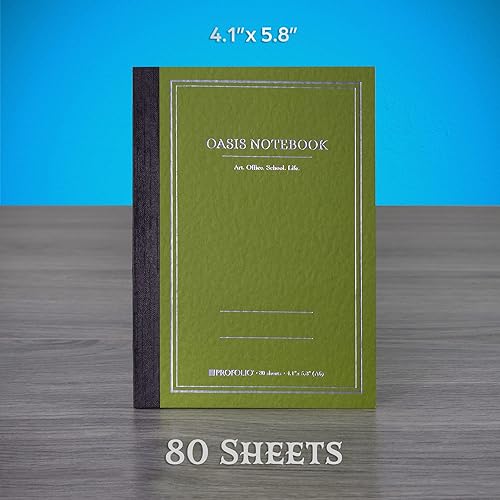 Vista 23 de Itoya ProFolio Oasis - Cuaderno A5 con diseño de aguacate, diario rayado y punteado para el trabajo, diario de arte para artistas y escritores