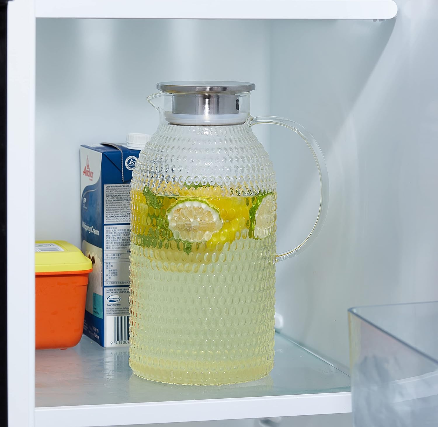 Karafu 3 Liter/100 Oz Glass Pitcher with Lid, Easy Clean Heat Resistance Borosilicate Glass Jug for Hot/Cold Water, Milk, Ice Tea and Juice Beverage - Image 10