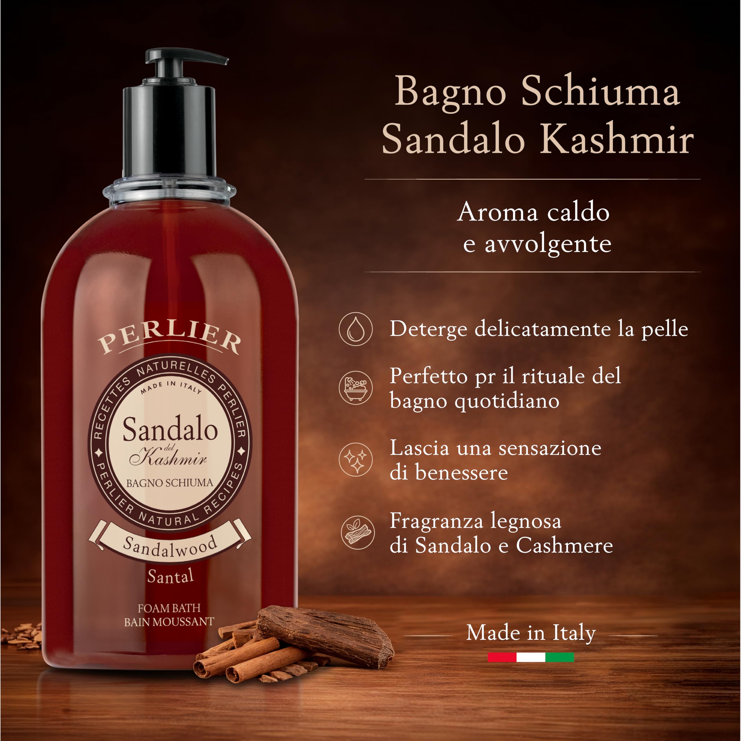 Perlier Bagno Schiuma Sandalo - 3000 ml con dosatore