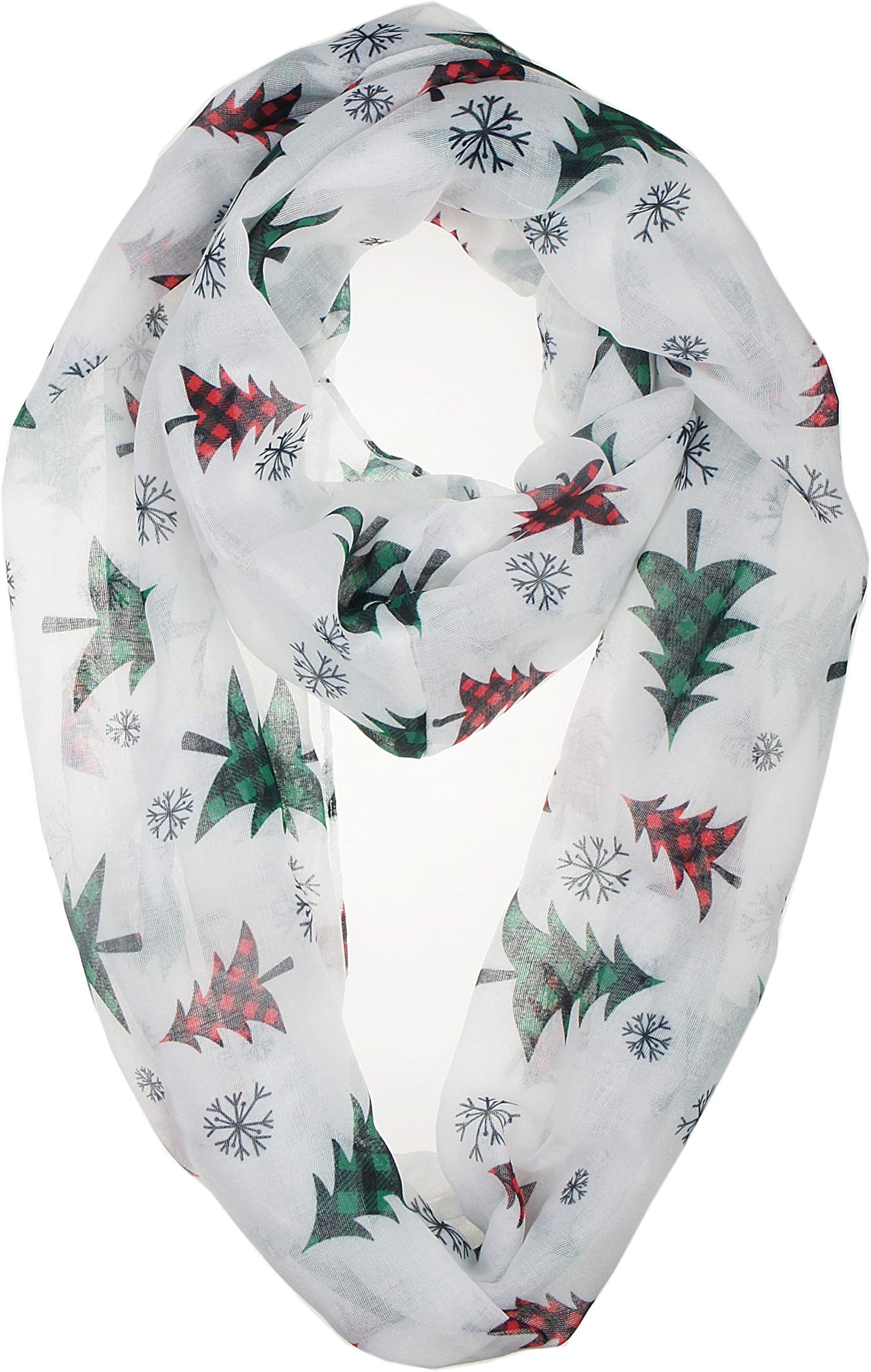 VIVIAN & VINCENT Gift Wrapped Fall Winter Soft Lightweight Holiday Sheer Infi...
