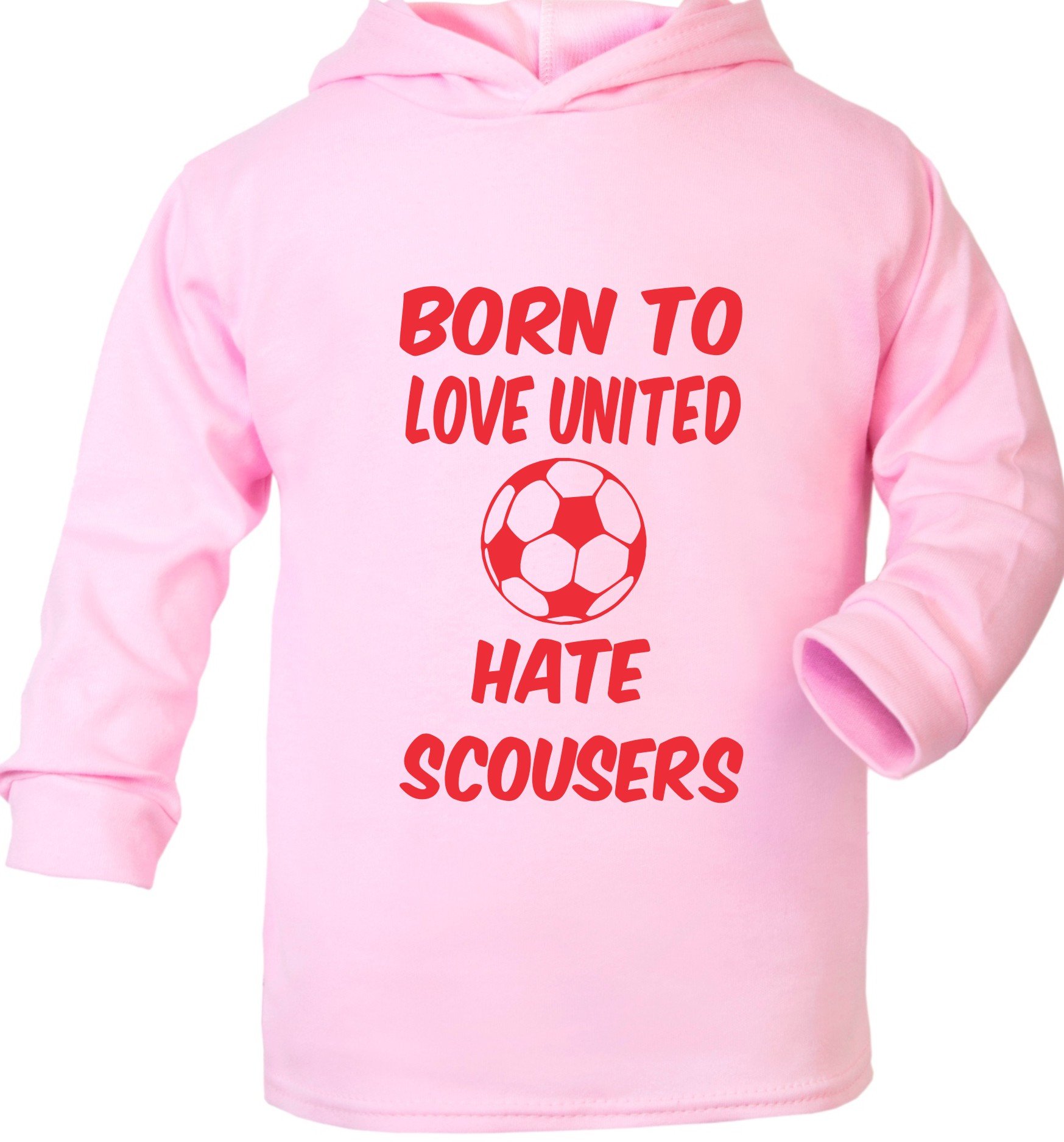 Print4u Pink Love Man Utd Hate Scousers Age 1-2 Years