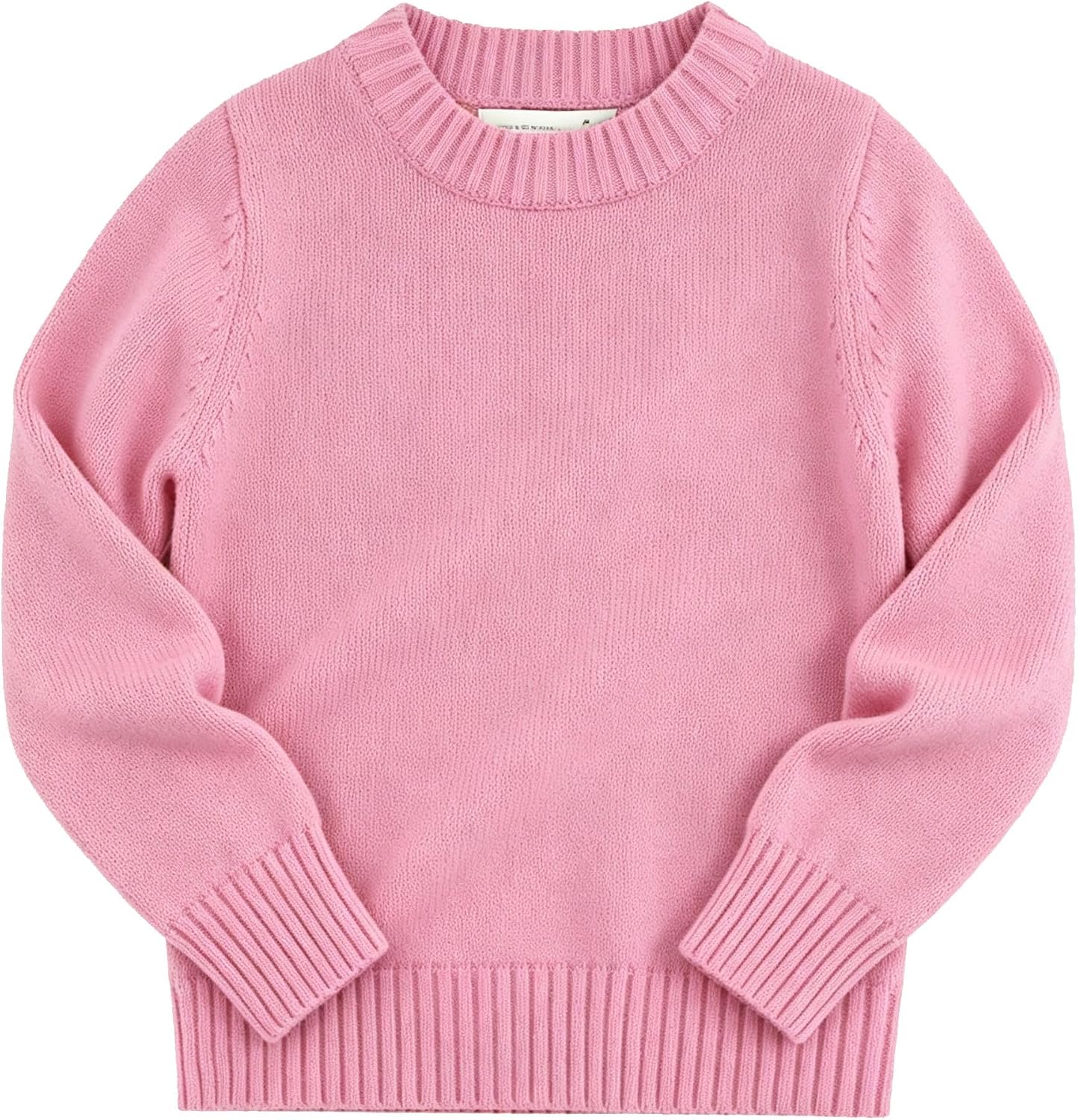 Boys Girls Pullover Sweaters Knit Cotton Winter Crew Neck Kids Long Sleeve Tops 2T-7Y