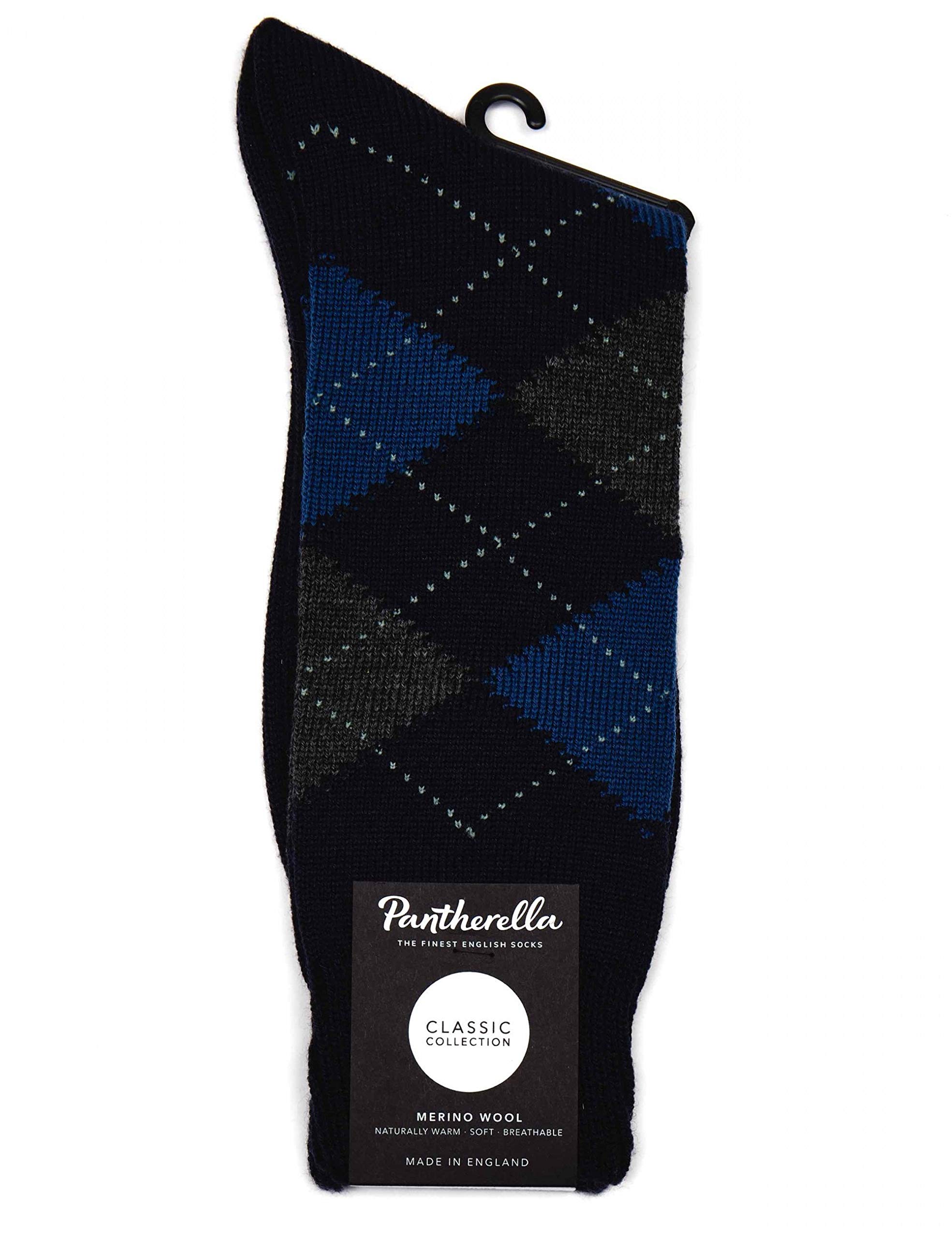 PantherellaMens 1 Pair Pantherella Racton Heavy Gauge Merino Wool Argyle Socks