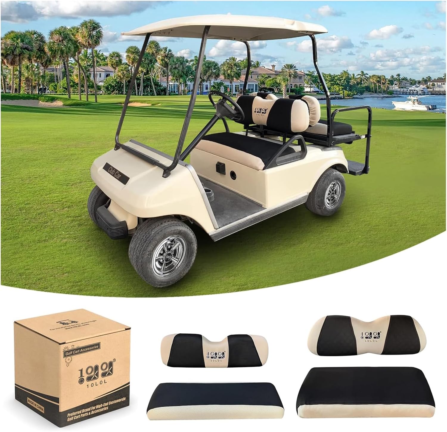 10L0L Golf Cart Front Rear Seat Cover Set for EZGO Philippines Ubuy