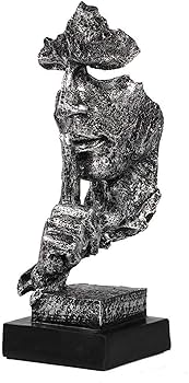 オブジェ、顔の金属彫刻 ゴールド オブジェ、顔の金属彫刻 ゴールド