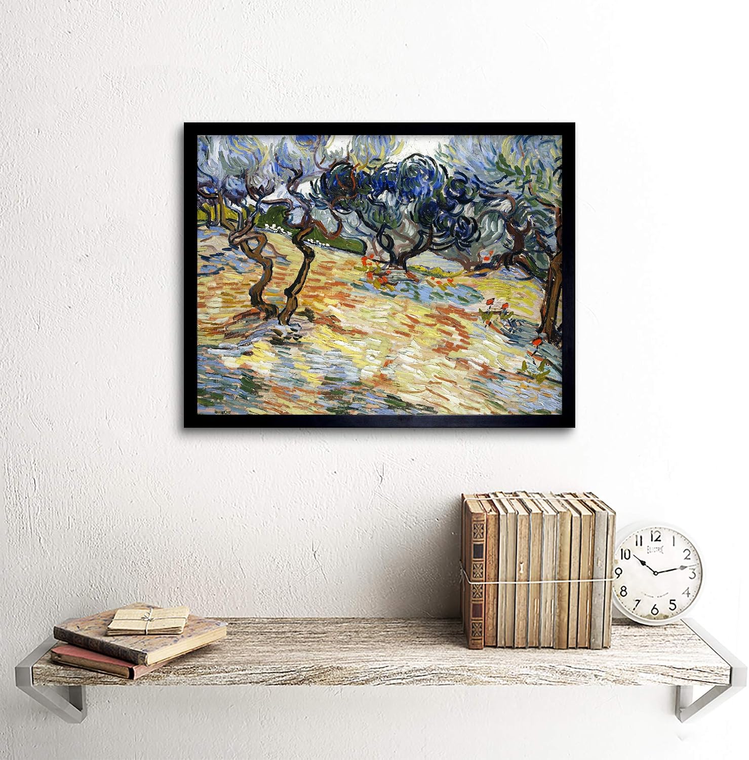 Vincent Van Gogh Olive Trees Art Print Framed Poster Wall Decor 12x16 inch