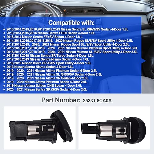 Miniatura 3 de Tomacorriente Compatible con Sentra, Rogue, Murano, Kicks, Altima Modelos Seleccionados Número de Parte 25331-6CA0A