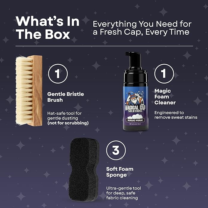 Kit de limpieza para gorras con espuma y cepillo - Mágico miniatura 5