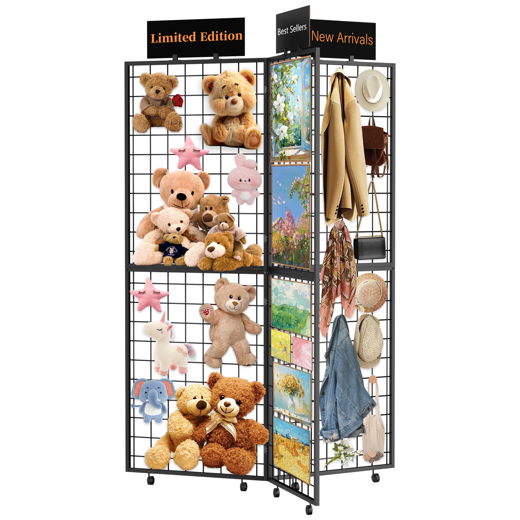 Amazon.com: DEMEGA 360° Foldable Grid Wall Panel, Three 6