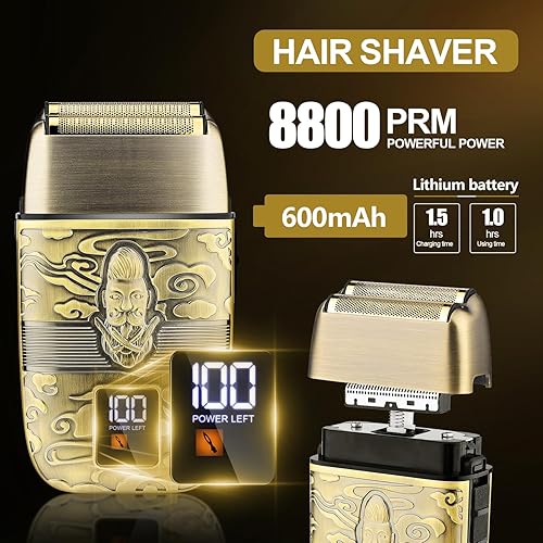 Miniatura 5 de RESUXI Professional Hair Clippers for Men T-Blade Trimmer Electric Shavers Razor Set,Cordless Beard Trimmer for Men Barber Clippers for Hair Cutting