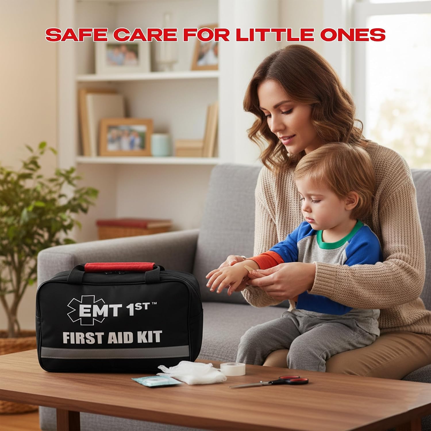 EMT 1st 403 Pcs Emergency Responder First Aid Kit with 38 Unique Items & Cotton Swabs Large First aid kit for car, Travel & Home - Emergency Bag for Hiking, Camping, Backpacking and Outdoor