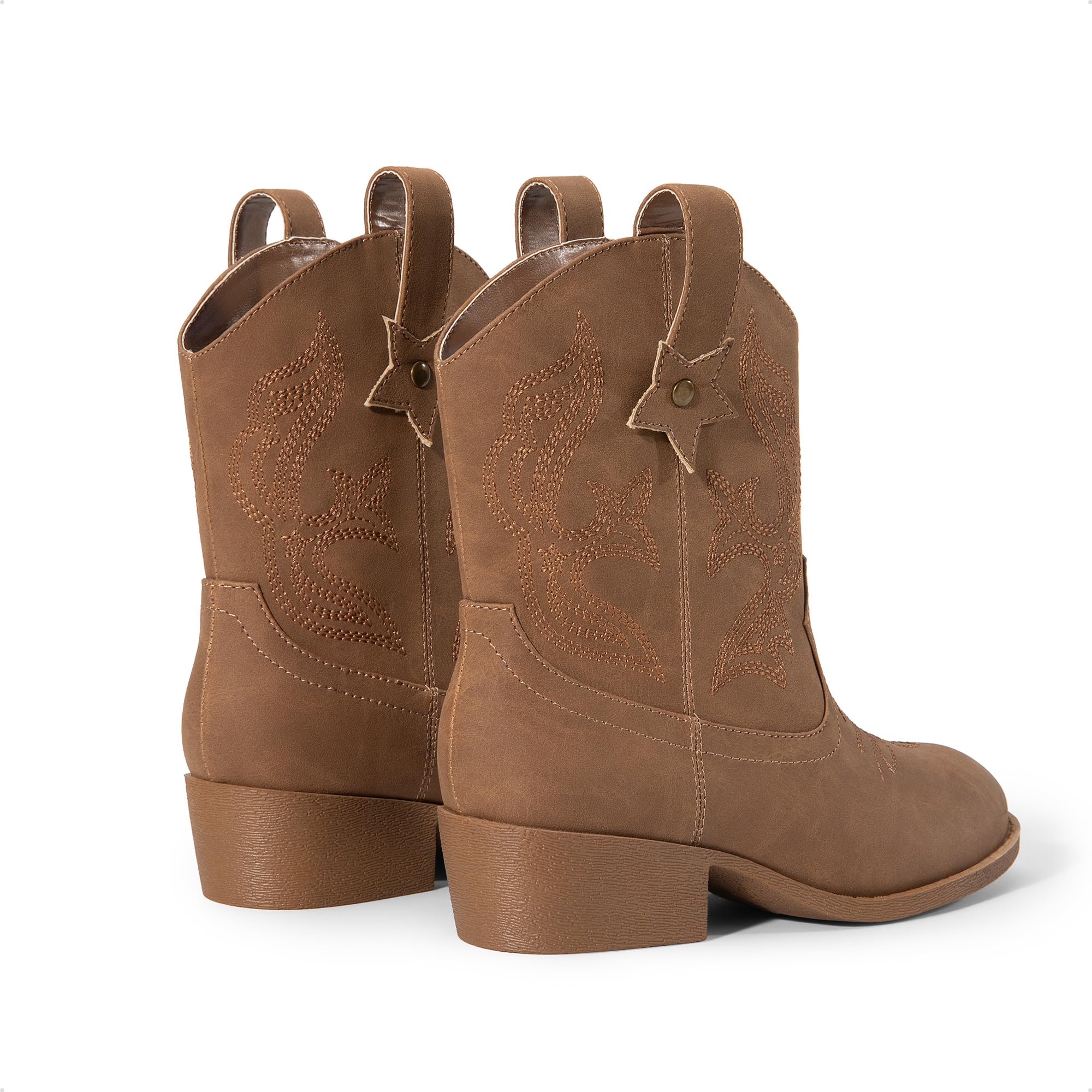 DREAM PAIRS Botas vaqueras vaqueras para niñas
