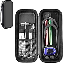 Stethoscope Case Compatible with 3M Littmann Classic III Monitoring/Lightweight II S.E/Cardiology IV Diagnostic/MDF Acoustica Stethoscopes- Black Flower