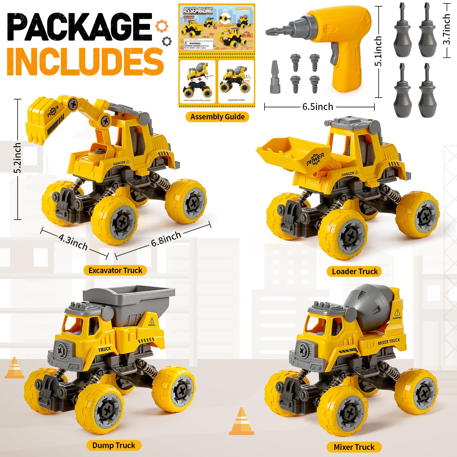 Ellinjan take Apart Construction Cars