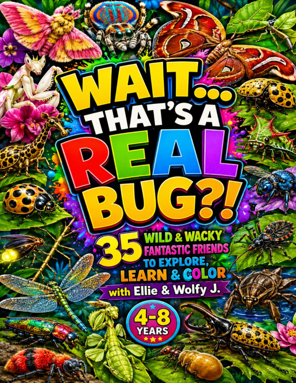 Wait... That's a REAL Bug?!: 35 Wild & Wacky Fantastic Friends to Explore, Learn & Color