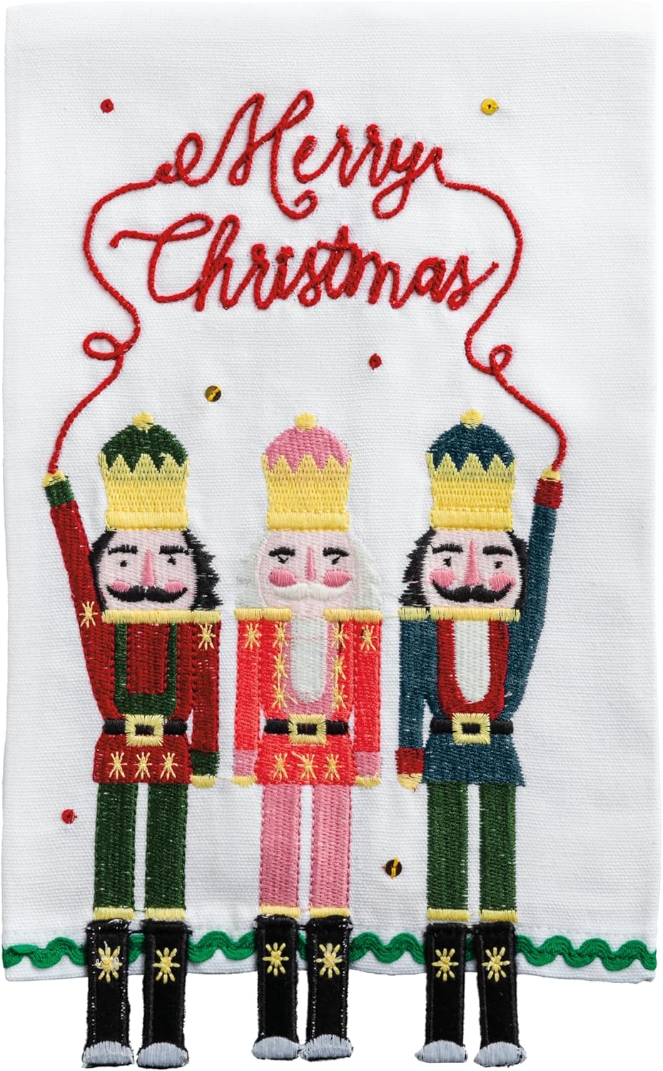 Mud Pie Christmas Three Nutcrackers Dangle Leg Nutcracker Towel