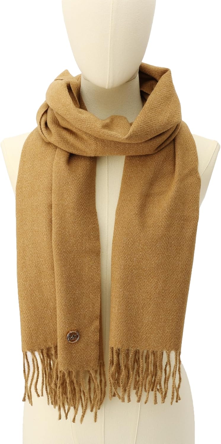 Michael Kors Womens Metallic Herringbone Wrap, Stylish Fashion Accessory - Image 2