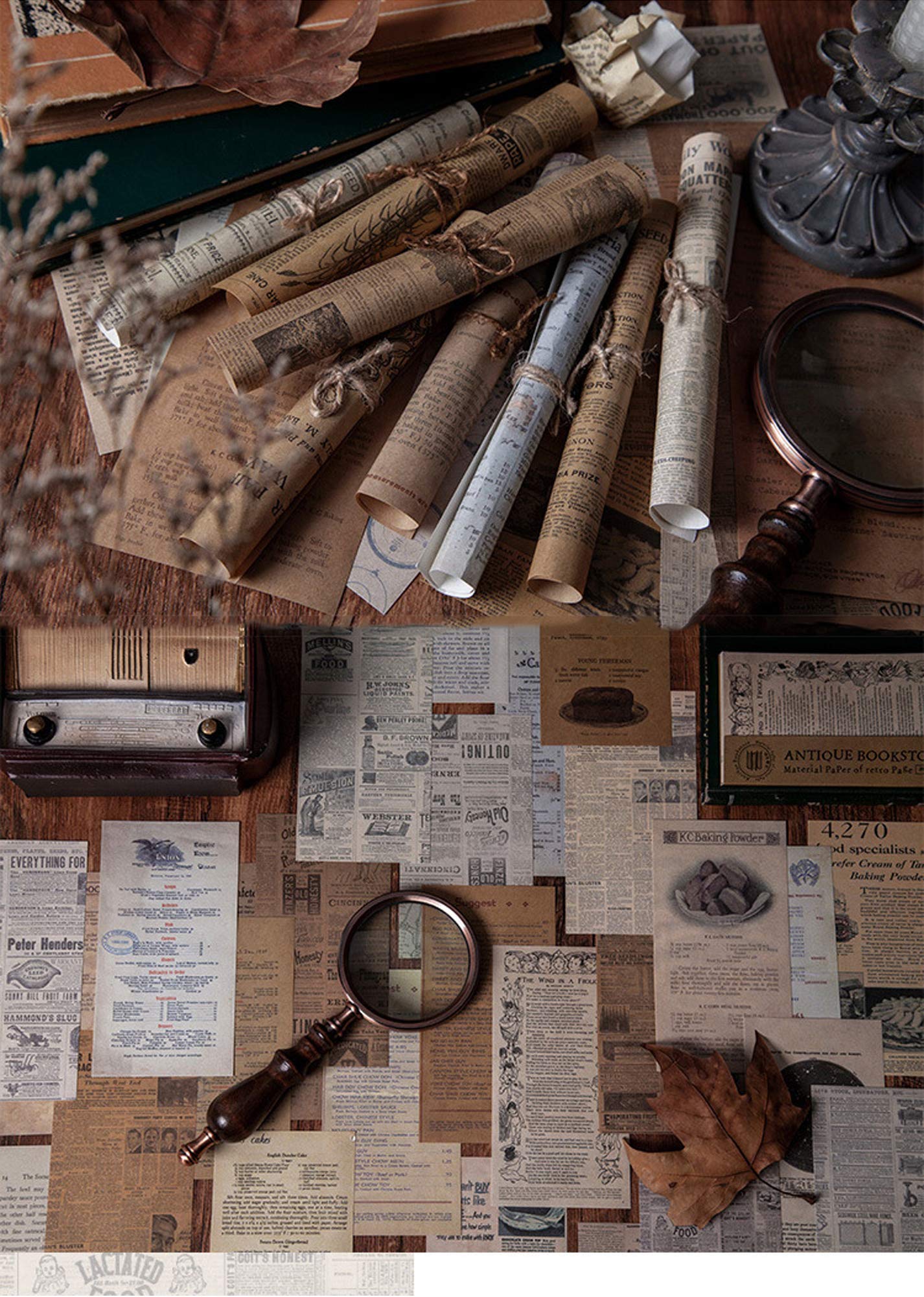 240 Hojas De Diario De Chatarra Vintage Hechas A Mano, Incluyendo Revista  De Matemáticas, Periódico, Partituras, image size:1426x2000