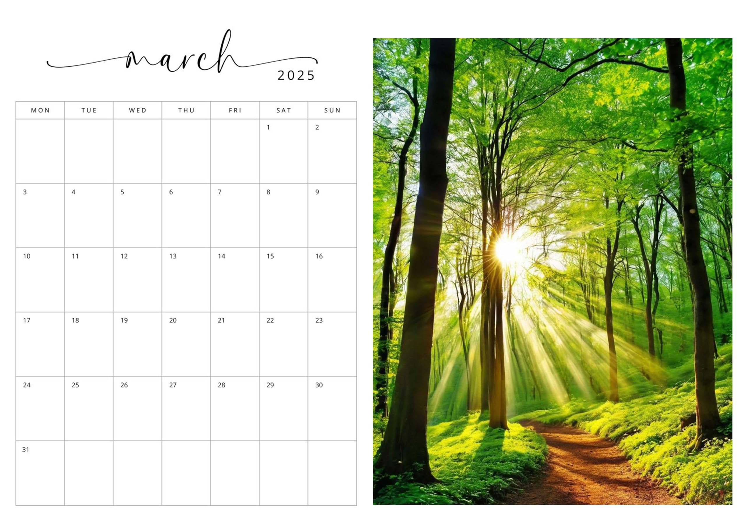 Custom 2025-2026 Photo Calendar Personalized Gift With Your Family Pictures Wall Waves Calendar Your family Your Pet Presend Gift (Horizontal desing)