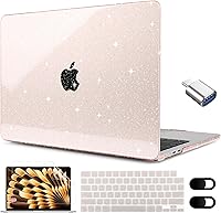 Vista 7 de MEEgoodo Funda con purpurina para MacBook Air M4/M3/M2 de 15 pulgadas 2025 2024 2023, compatible con el modelo (A3241/A3114/A2941), carcasa