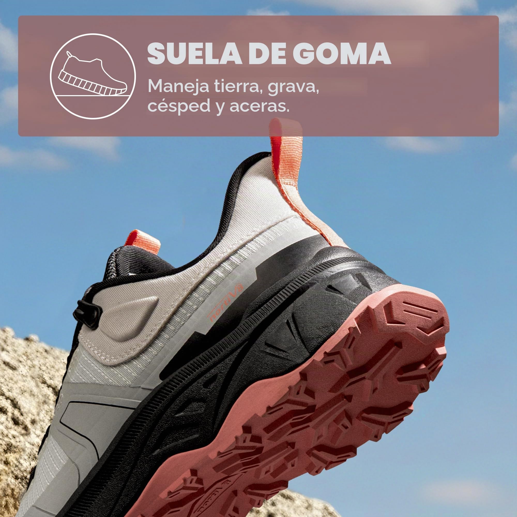 NORTIV 8 Zapatos de Senderismo Botas de Montaña Mujer Zapatillas Trekking Caza Antideslizante Ligeros al Aire Libre Transpirables Ligero