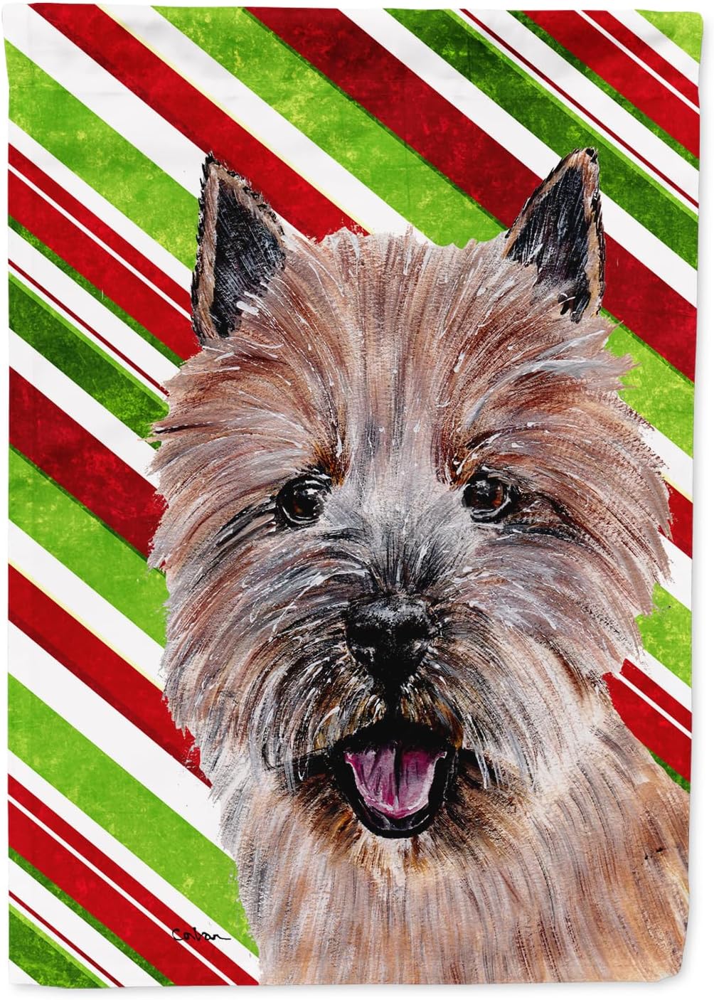 Caroline's Treasures SS4600GF Chesapeake Bay Retriever Candy Cane Holiday Christmas Garden Flag Mailbox Flag Decorative Yard Flag Banner Outside Patio Artwork Yard Flower Beds, Garden Size, Multicolo