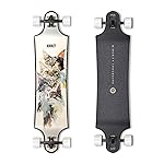 MINORITY Downhill Maple Longboard | 40-inch Drop Trough Deck | Made for Cruising Urban Commuting Ride (Kitty)