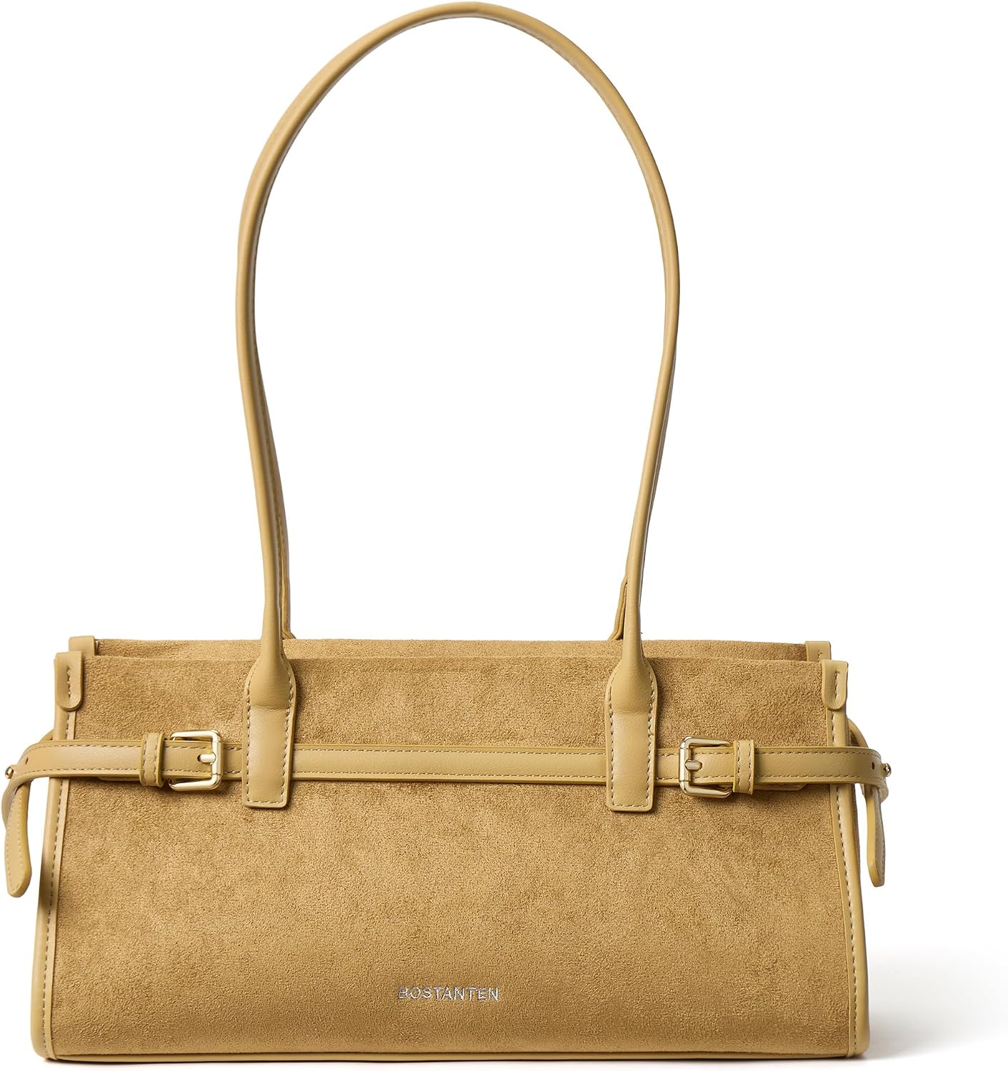 BOSTANTEN East West Shoulder Bag for Women Suede Designer Purse