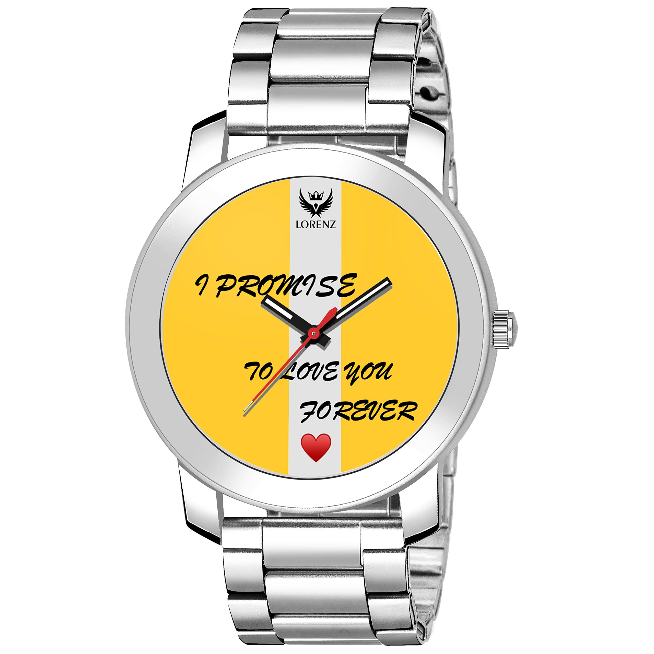 LORENZ MK-3079K | I Promise I Love You Forever Watch | Love Quote | Analog Watch Valentines Gift for Men (B08VGKM95G) Amazon Price History, Amazon Price Tracker
