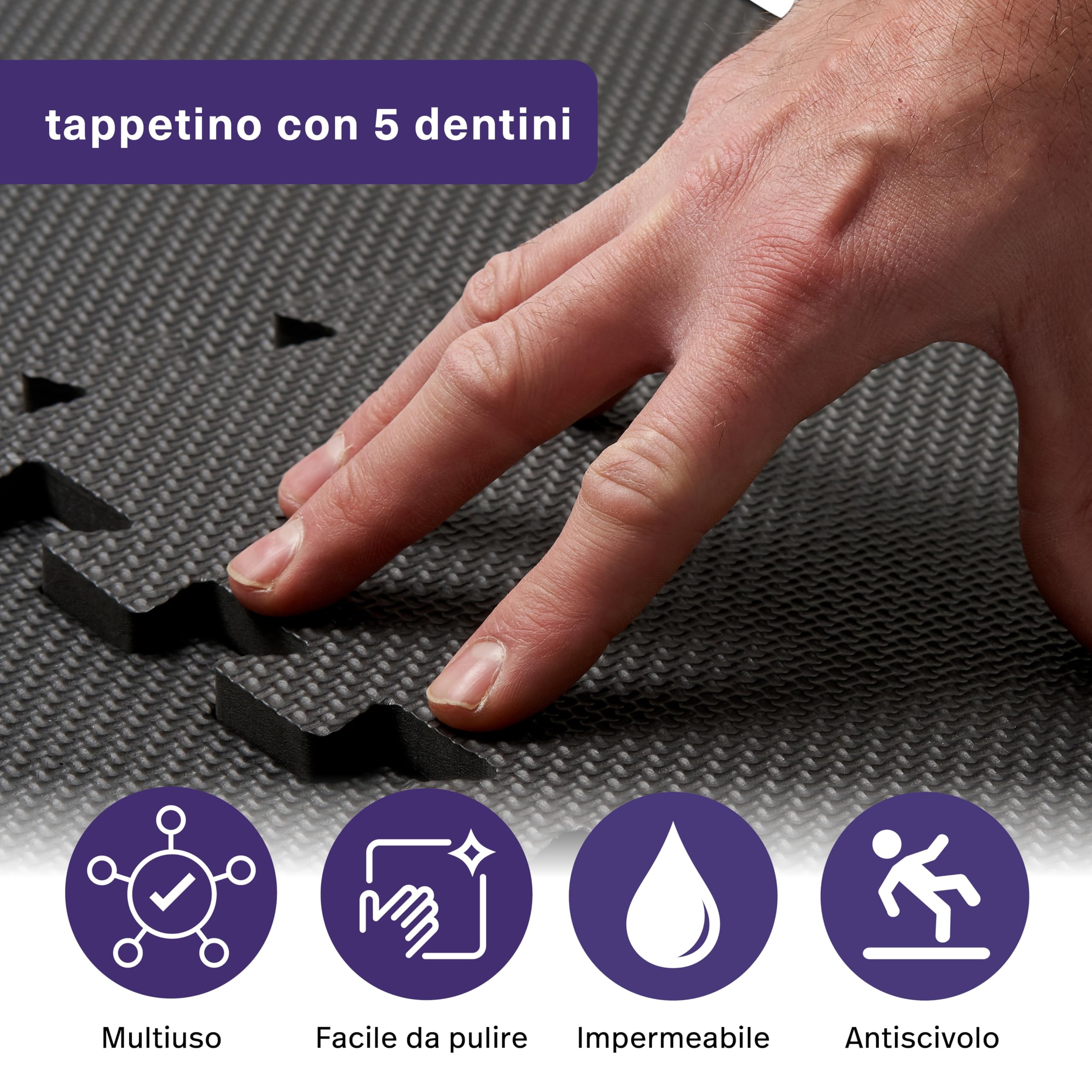 Tappetini Ammortizzanti Per Tapis Roulant – Gomma Antiscivolo 10x10 Cm (Confezione Da 4) – Proteggi Il Pavimento E Riduci Il Rumore
