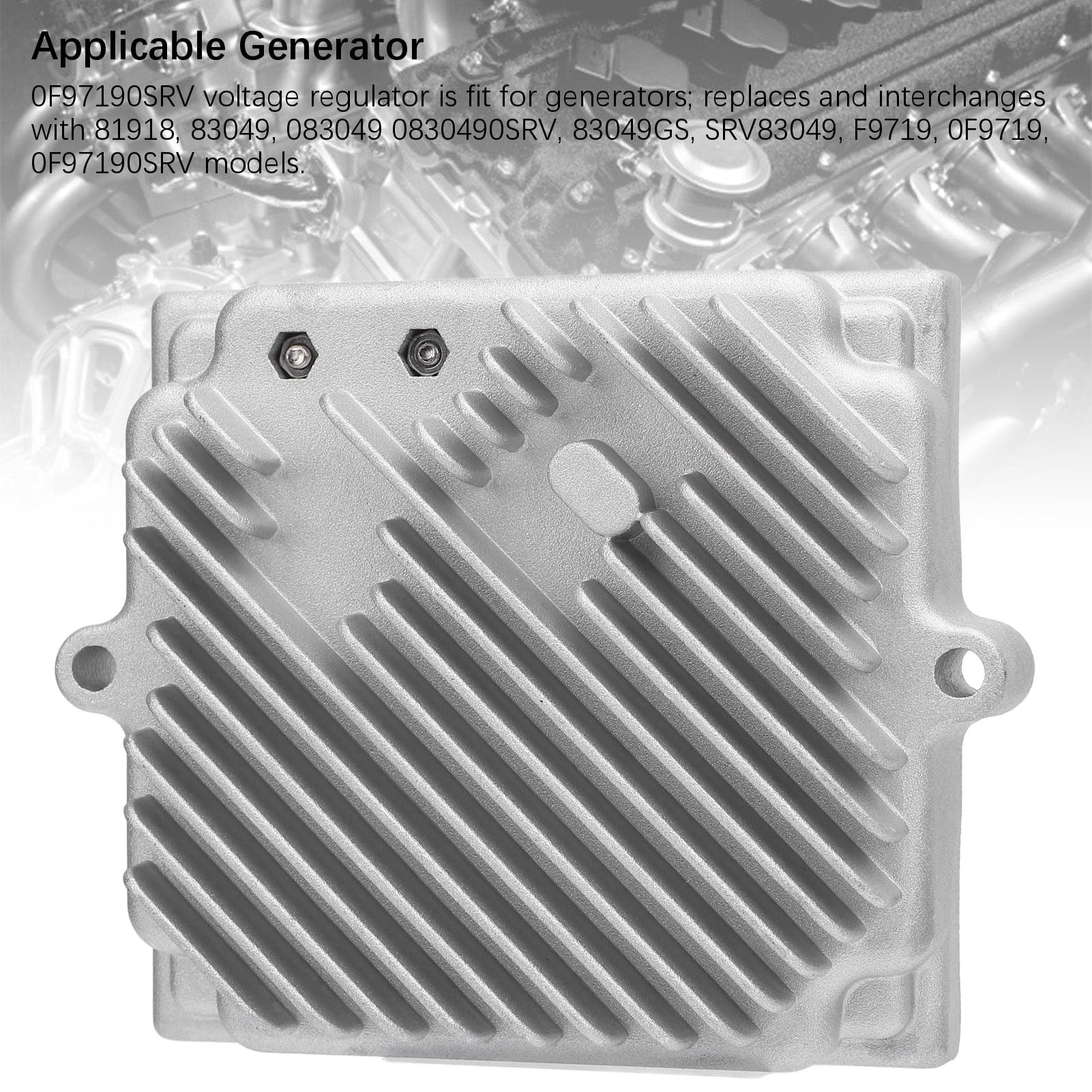 Cocoarm Regulador de Voltaje del Generador Reemplazo del Regulador de Voltaje Automático de Metal 0F97190SRV 81918 Ajuste de Salida de de PCB para Reparación y Reemplazo del Generador