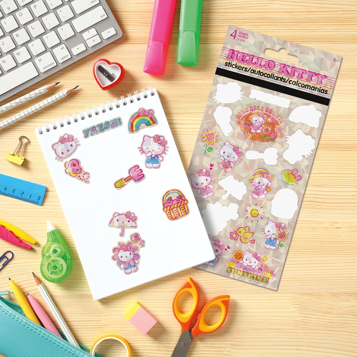 Hello Kitty - Garden Doodle - 2022 Standard Stickers - 4 Sheet - Image 3