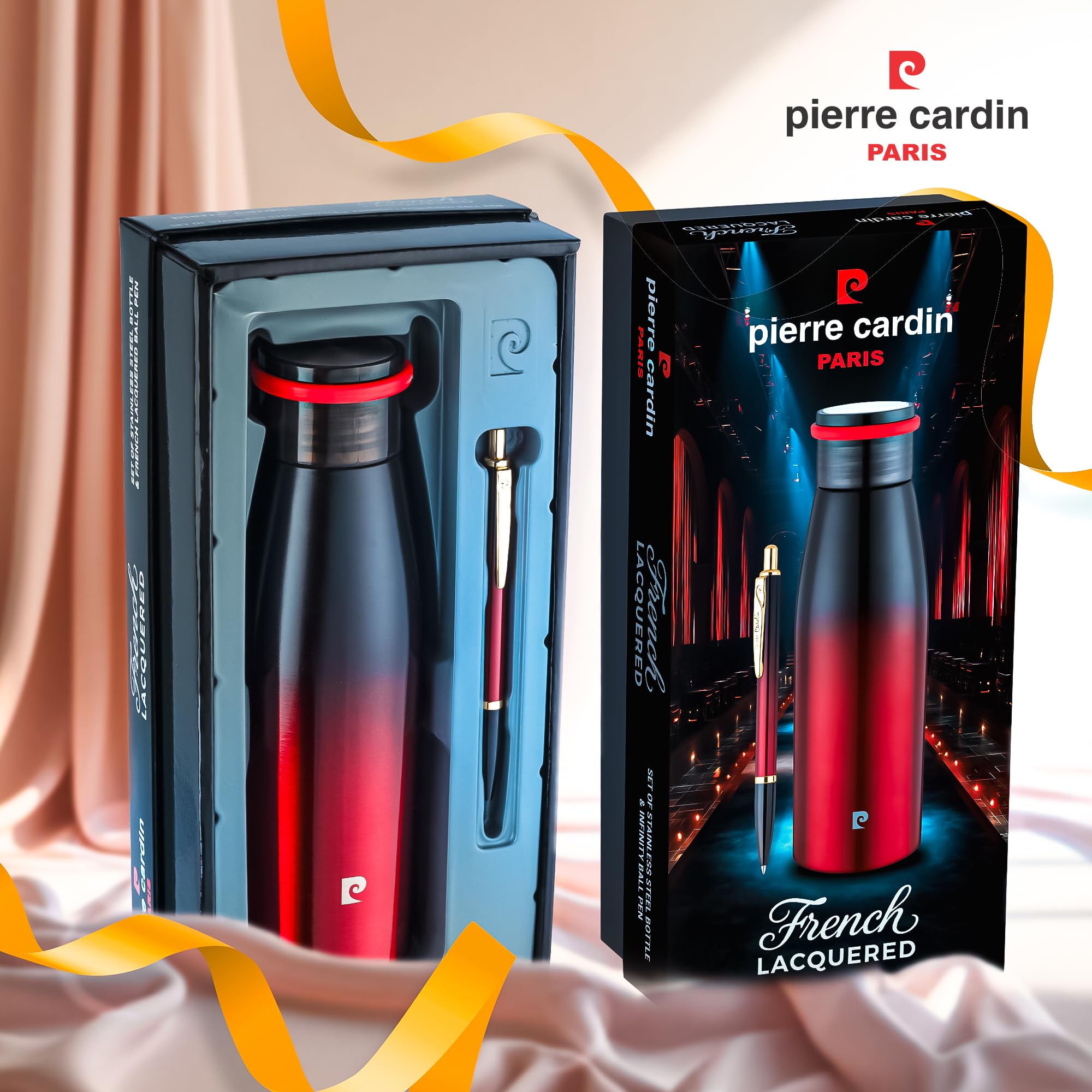 Pierre Cardin French Lacquered Premium Stainless-Steel Bottle