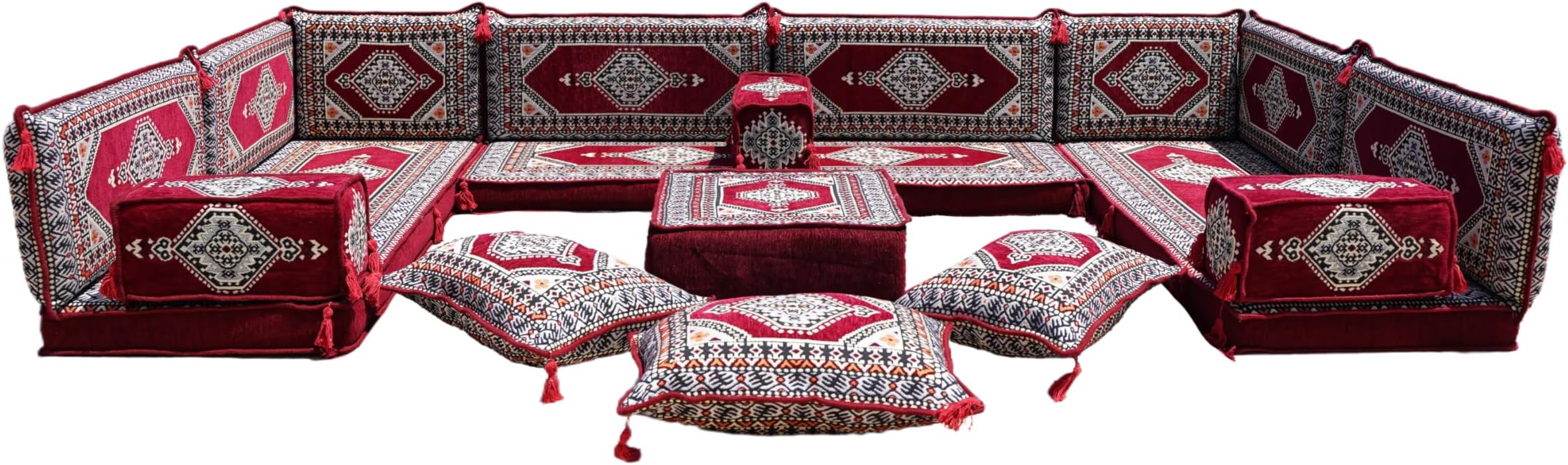 Traditional Arabic Floor Sofa Set – Moroccan Floor Sofa – Jordanian Iraqi Living Room