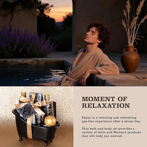 Miniatura 17 de Kit de spa para mujeres, juego de regalo de baño y cuerpo, cesta de regalo de lujo para el hogar, juego de baño con aroma a fresa, regalos