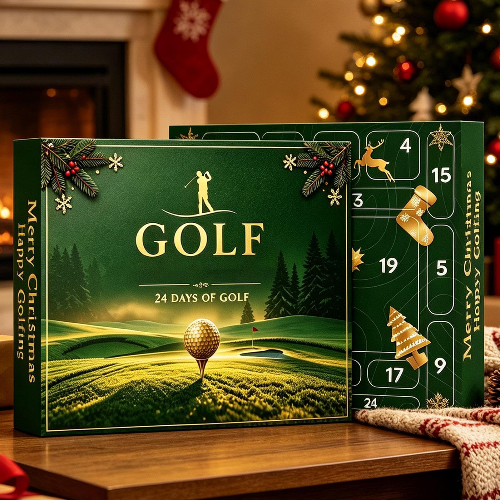 Calendario da golf, per Natale, avvento, 24 giorni, accessori da golf