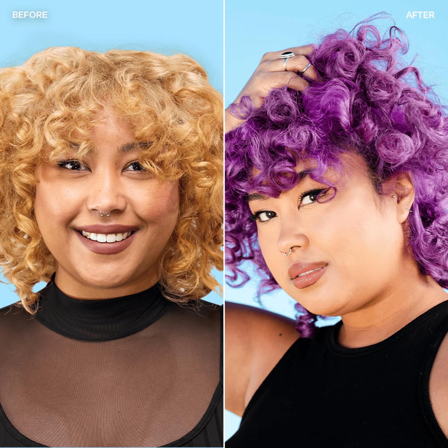 Overtone Color Depositing Semi-Permanent Hair Dye Conditioner - 8 oz For Natural & Color-Treated Hair, The Bleach 30 Volume Hair Lightening Kit - Professional-Grade Included - Vibrant Purple
