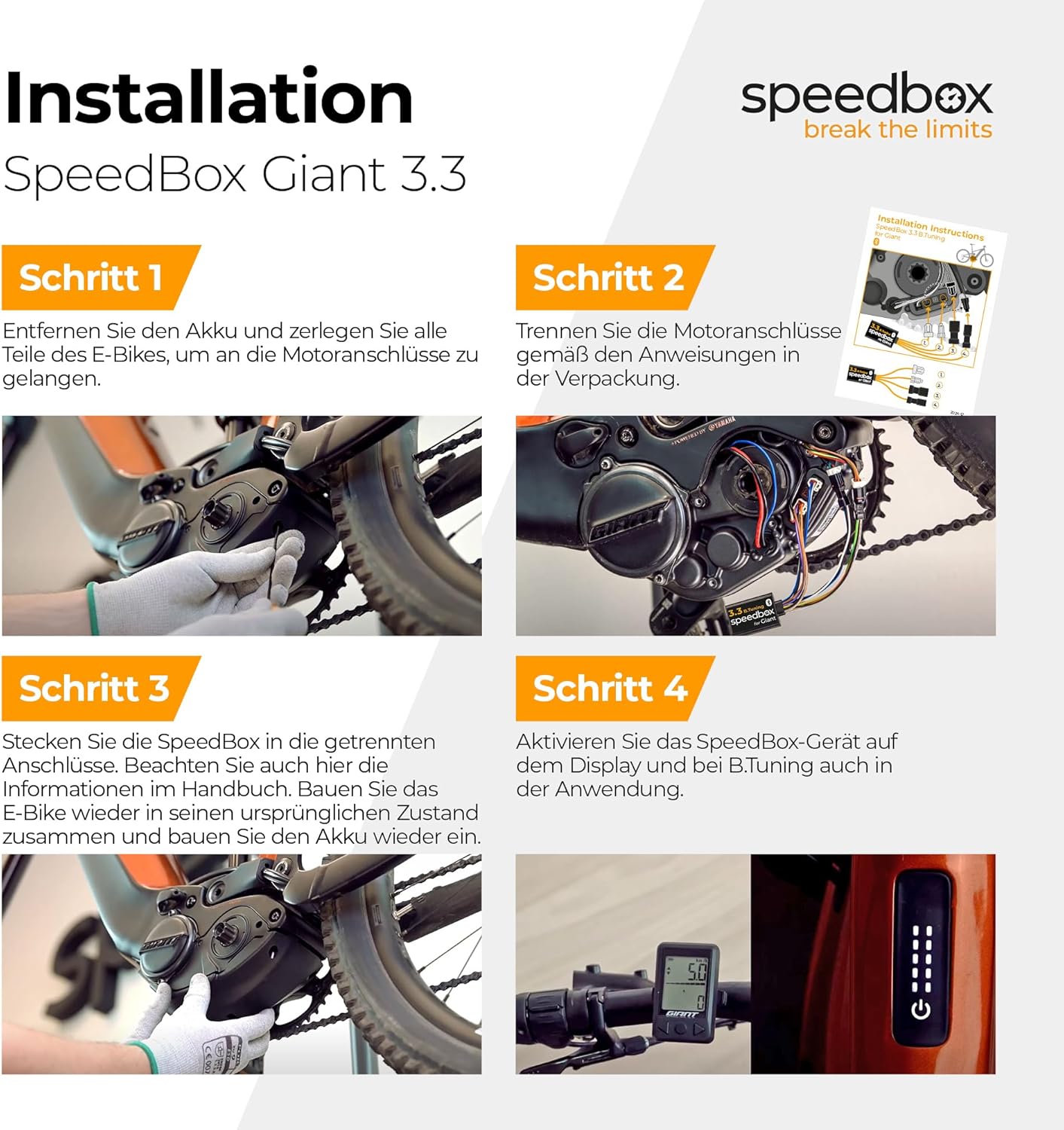SpeedBox 3.3 Compatible with Giant E-Bikes/Tuning chip for SyncDrive Pro Motors and RideControl Go 2022-2024