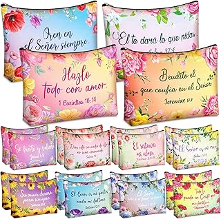 Kacctyen Bolsas de cosméticos cristianas espa...