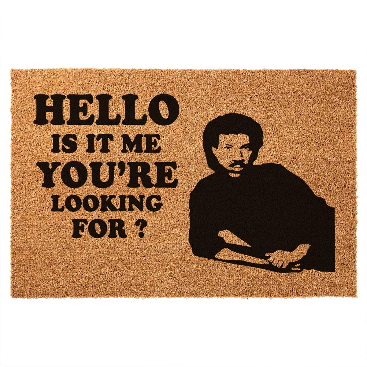 Funny Coir Doormat - 'Is It Me You Are Looking For' Welcome Mat for Front Porch Decor - Personalized Non-Slip Outdoor Coir Rug - Novelty House Warming Gift - 23.6 x 15.7 inch