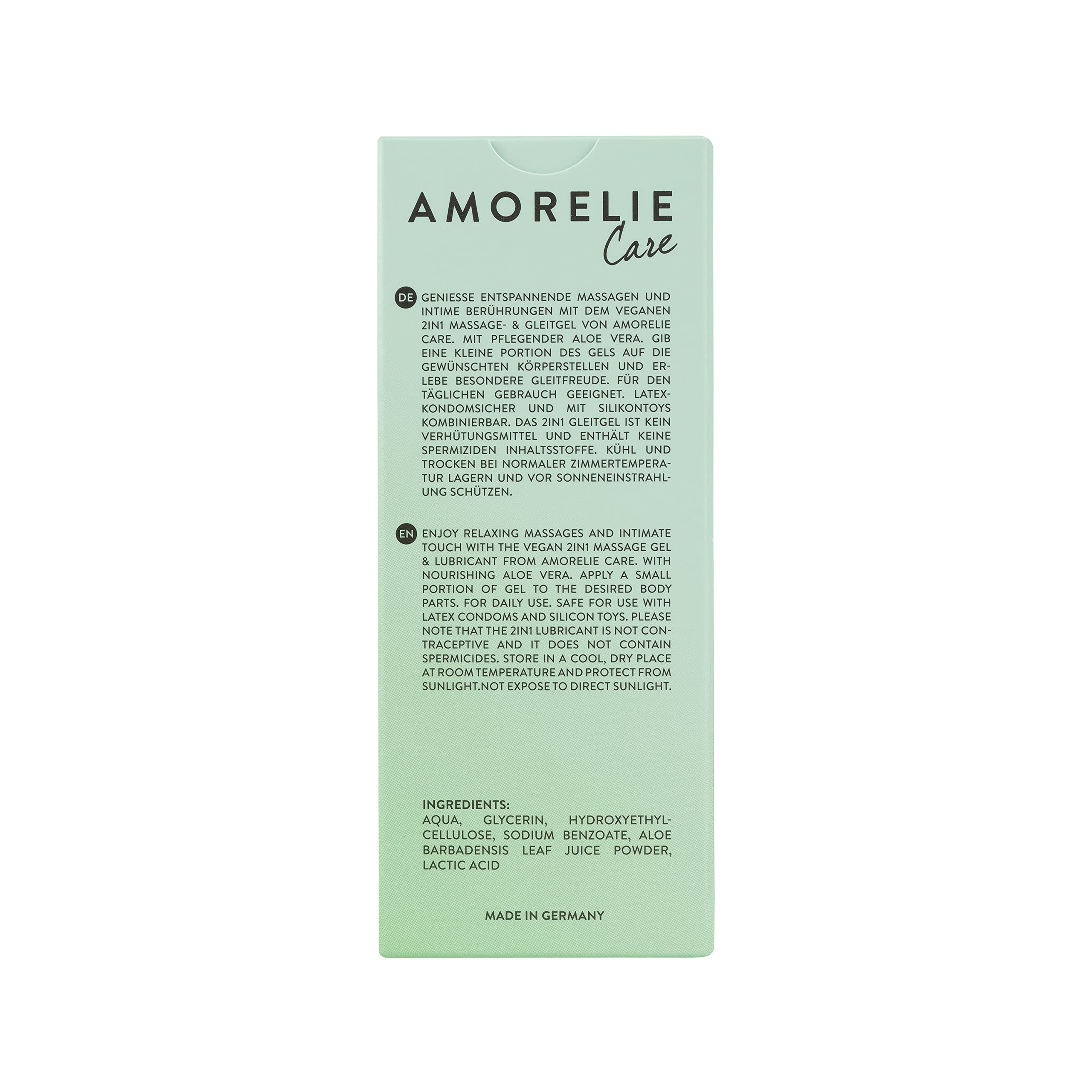 AMORELIE Care  2in1 Gleitgel & Masagegel Aloe Vera (50 ml) : Amazon.de:  Drogerie & Krperpflege