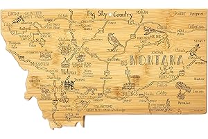 Destination Montana State Shaped Cutting Board - Made in the USA