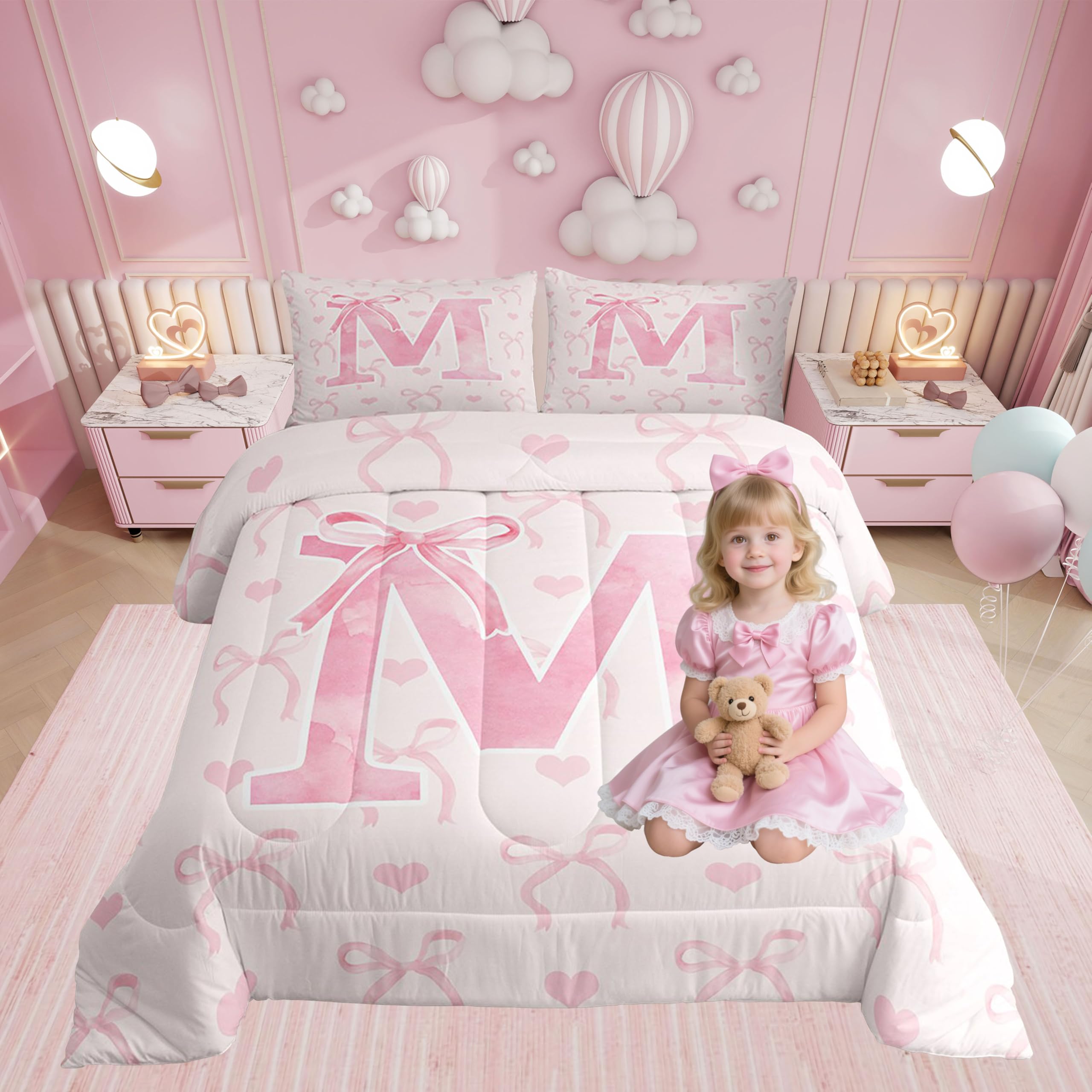 Personalized Initial Comforter Set - Twin Size -1