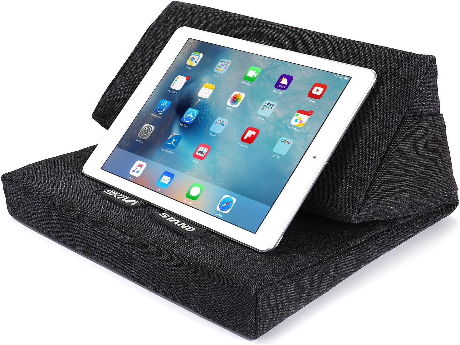 Skiva EasyStand Pad Pillow Stand for iPad Pro Air Mini, Samsung Galaxy Tab Note 10.1, Google Nexus 7, Microsoft Surface Pro, Tablets, E-Readers (Black) [Model:ES101] (Black)