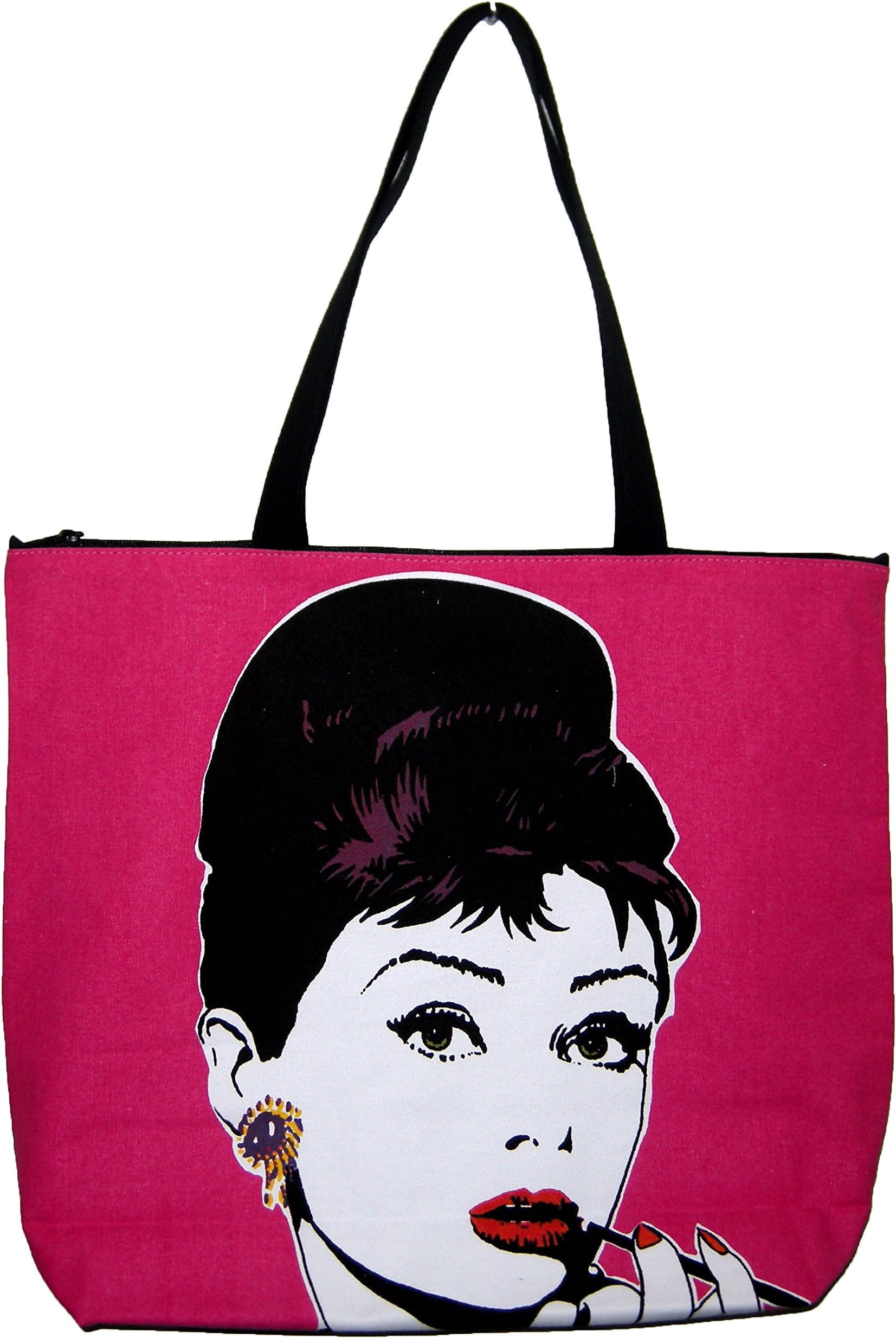 Artzwear Viana Lips Audrey Hepburn Pop Art Tote Bag Silk Screen Sz Large